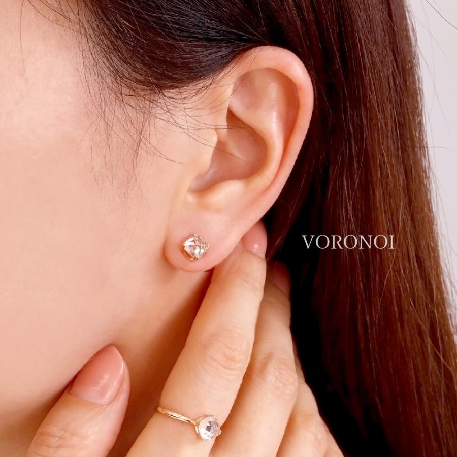 MINAMO 正規品 K10 天然石 ピアス 指輪 約5.5mm チェスカット トパーズ