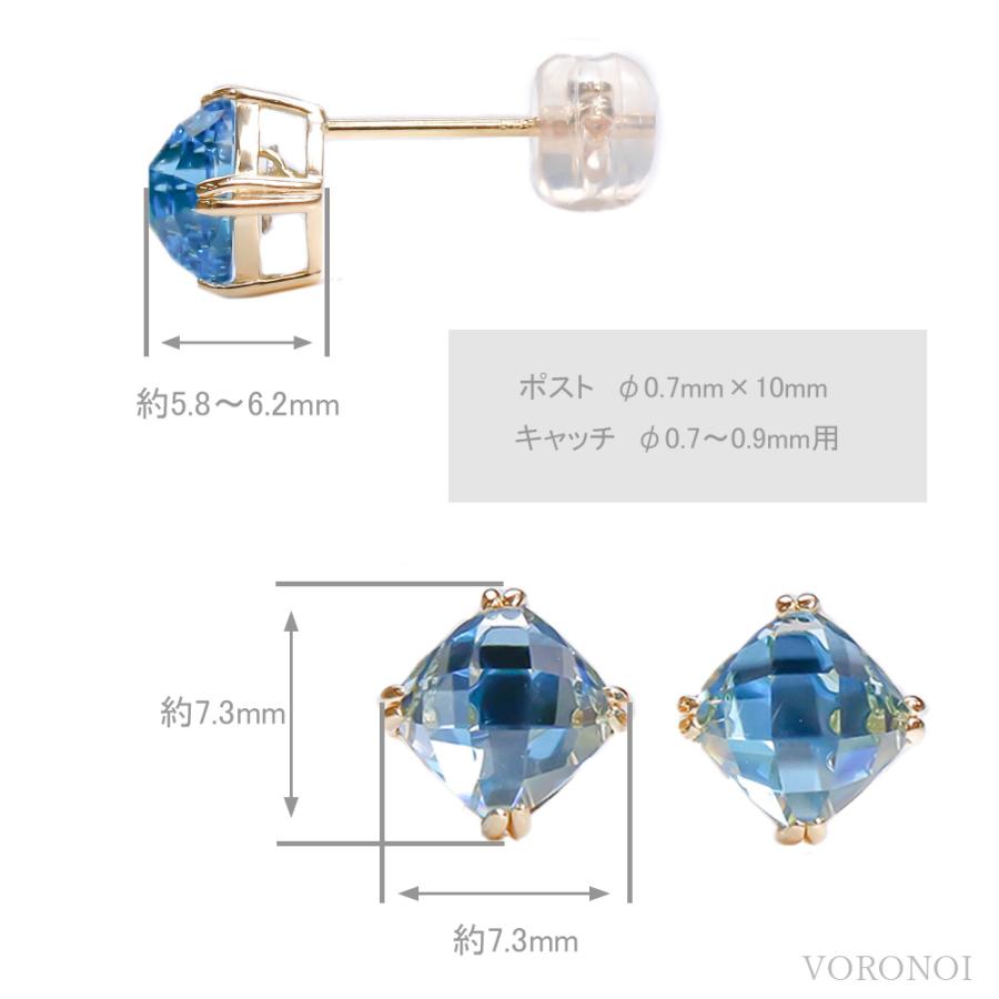 MINAMO 正規品 K10 天然石 ピアス 指輪 約5.5mm チェスカット トパーズ