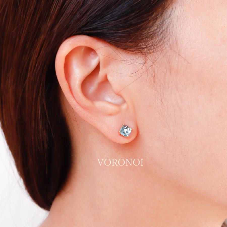 MINAMO 正規品 K10 天然石 ピアス 指輪 約5.5mm チェスカット トパーズ