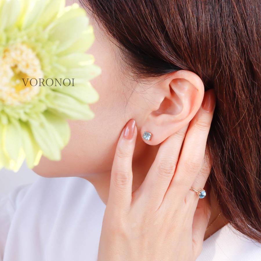 MINAMO 正規品 K10 天然石 ピアス 指輪 約5.5mm チェスカット トパーズ
