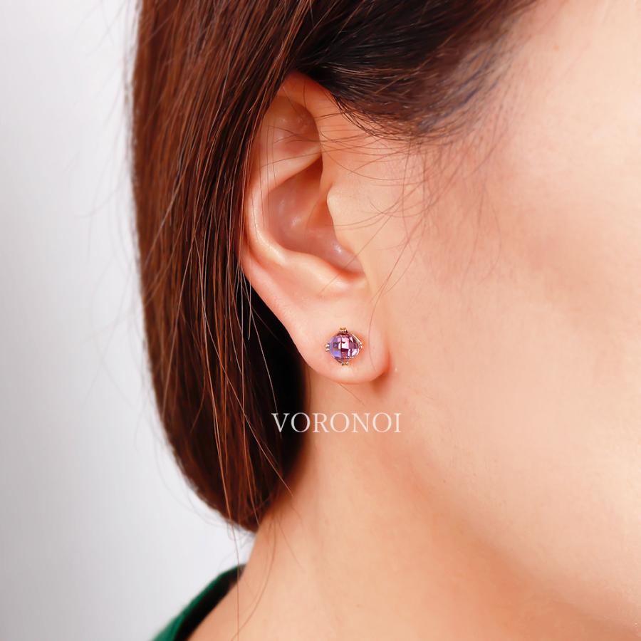 MINAMO 正規品 K10 天然石 ピアス 指輪 約5.5mm チェスカット トパーズ