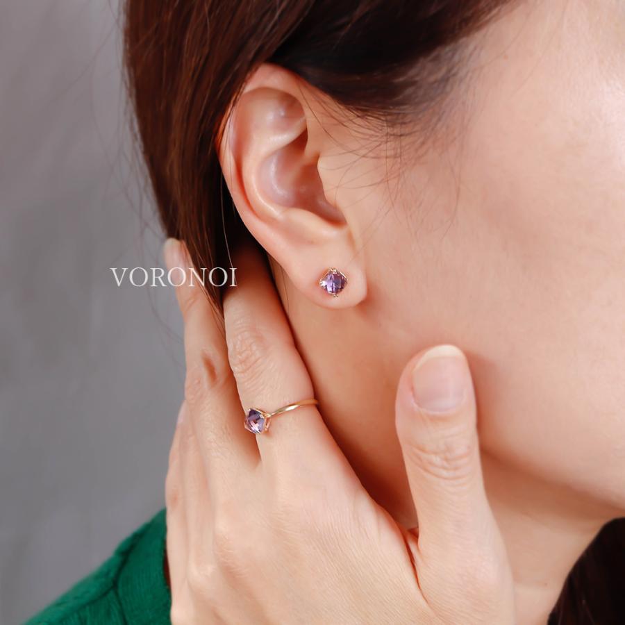 MINAMO 正規品 K10 天然石 ピアス 指輪 約5.5mm チェスカット トパーズ