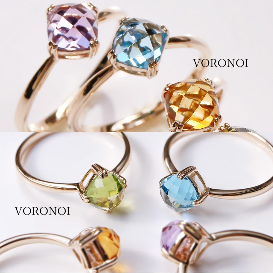 VORONOI K10 天然石 リング チェスカット
