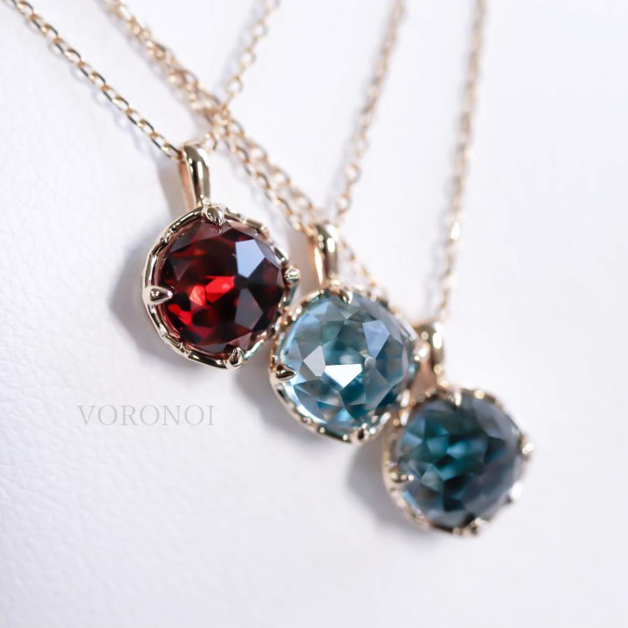 MINAMO 正規品 K10/K18 フラワー カボション ネックレス MINAMO 