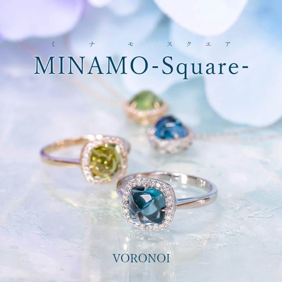 MINAMO 正規品 K18 スクエア ダイヤモンド リング MINAMOセッティング 
