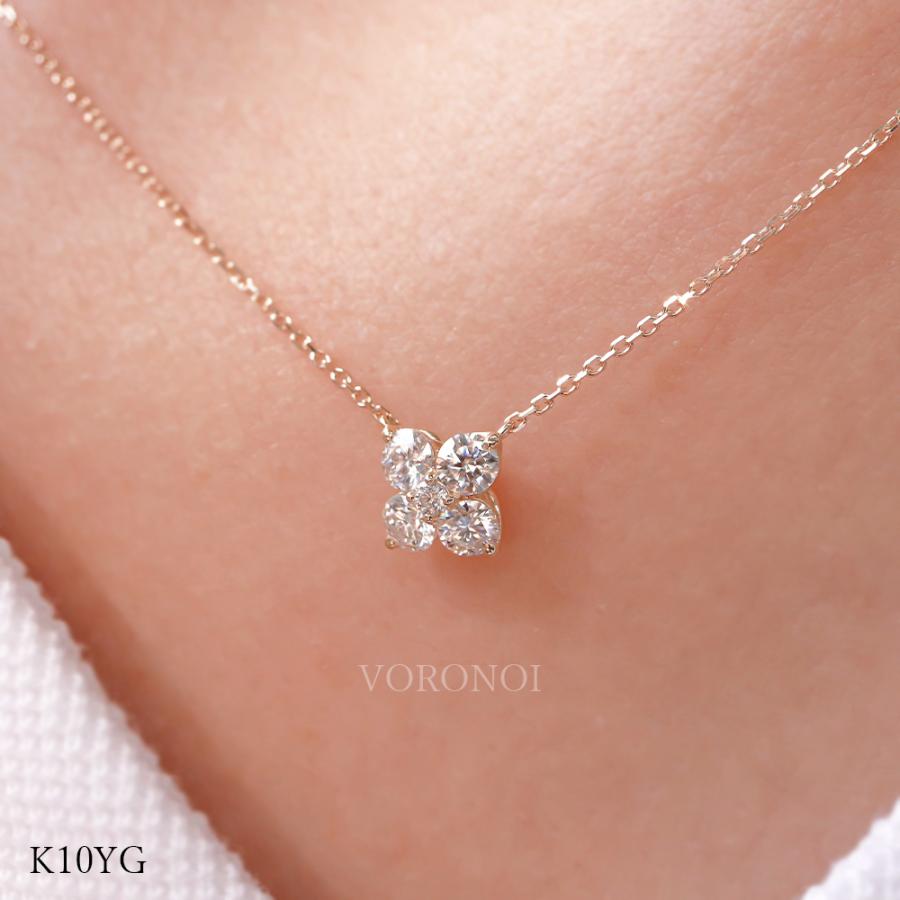 K10 モアサナイト 3mm/1.7mm ダイヤモンド0.4ct相当 ネックレス K10 モアサナイト 3mm/1.7mm ダイヤモンド0.4ct相当 ネックレス