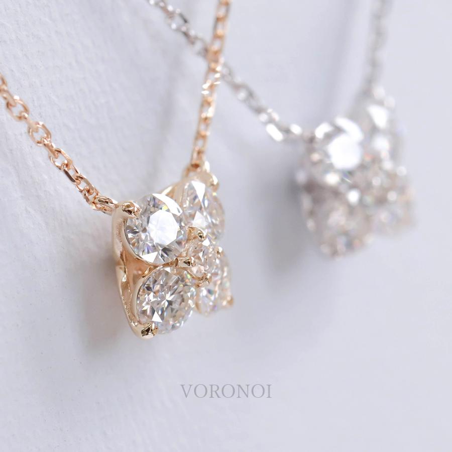 K10 モアサナイト 3mm/1.7mm ダイヤモンド0.4ct相当 ネックレス K10 モアサナイト 3mm/1.7mm ダイヤモンド0.4ct相当 ネックレス