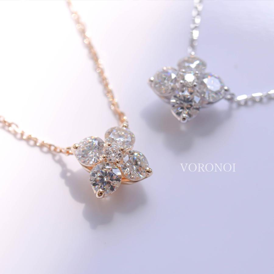 K10 モアサナイト 3mm/1.7mm ダイヤモンド0.4ct相当 ネックレス K10 モアサナイト 3mm/1.7mm ダイヤモンド0.4ct相当 ネックレス