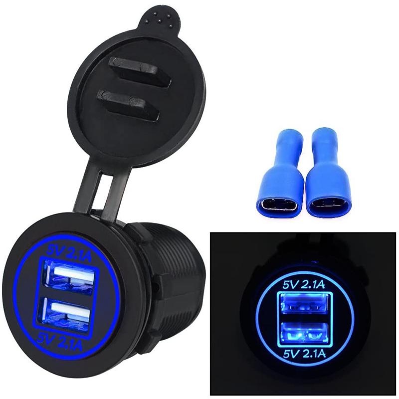 Usbカーチャージャー 急速充電 2 1a電源ライン 配線取り付ける物 2usbポート 車 オートバイ改造に対応 Addm1145 安光屋 通販 Yahoo ショッピング