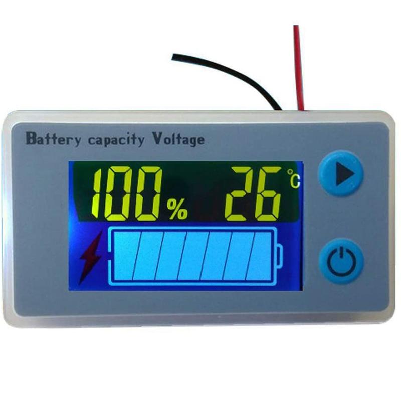 デジタル電圧計 バッテリー残量測定 温度表示機能 倉 12vセットアップ済 電圧モニター