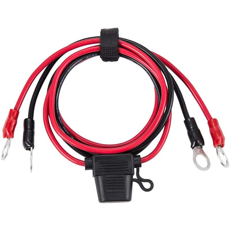 バッテリー 並列 接続 ケーブル 丸端子 R4 10 インバーター 並列 ケーブル 電気機器用ビニル絶縁電線 Kiv線ケーブル 赤 黒 長さ1 8m 30a ヒューズ付き Addm1550 安光屋 通販 Yahoo ショッピング
