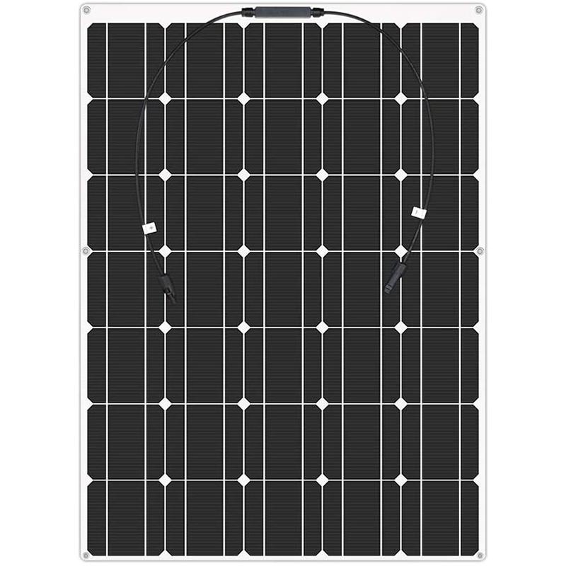 100W 12V ソーラーパネル ソーラーチャージャー 単結晶 極薄 軽量 太陽光発電 RV キャンピングカー 船舶 テント アウトドア 住宅