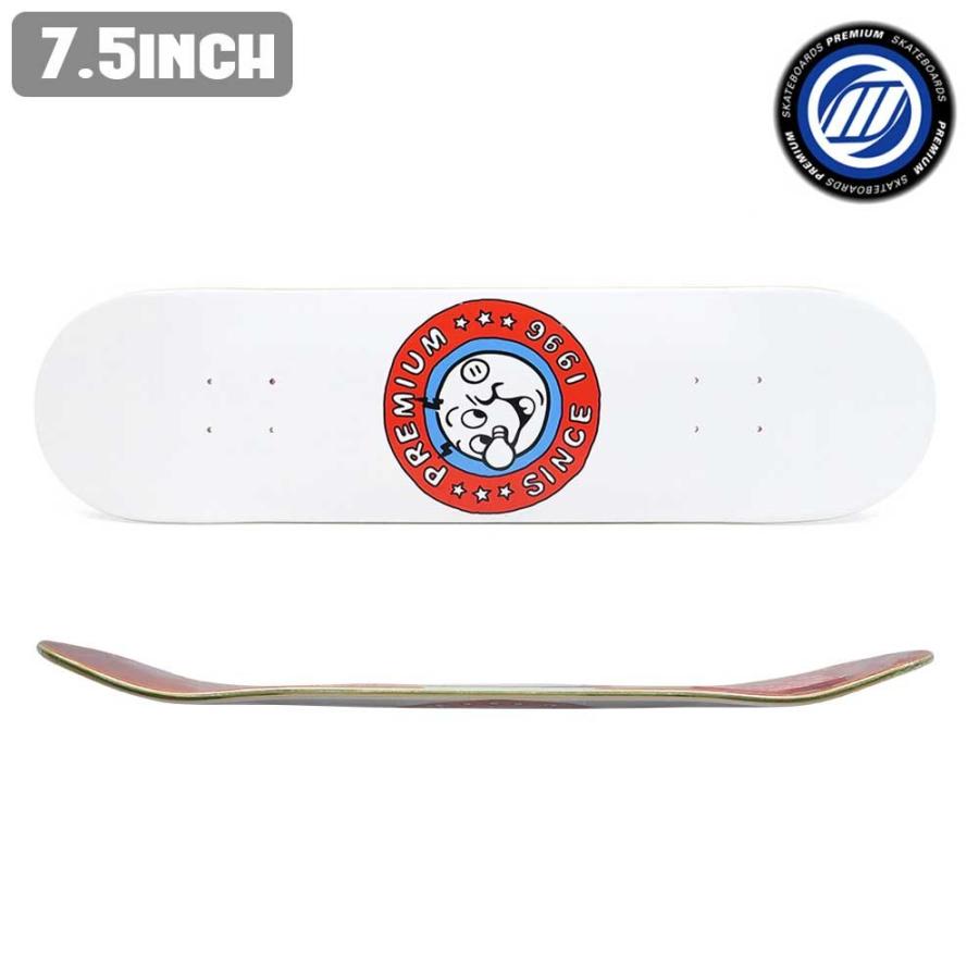 スケートボード スケボー デッキ PREMIUM プレミアム BULLSEYES WHITE 板 ストリート SKATE DECK 公式 正規店【inch:7.5】｜vousecom