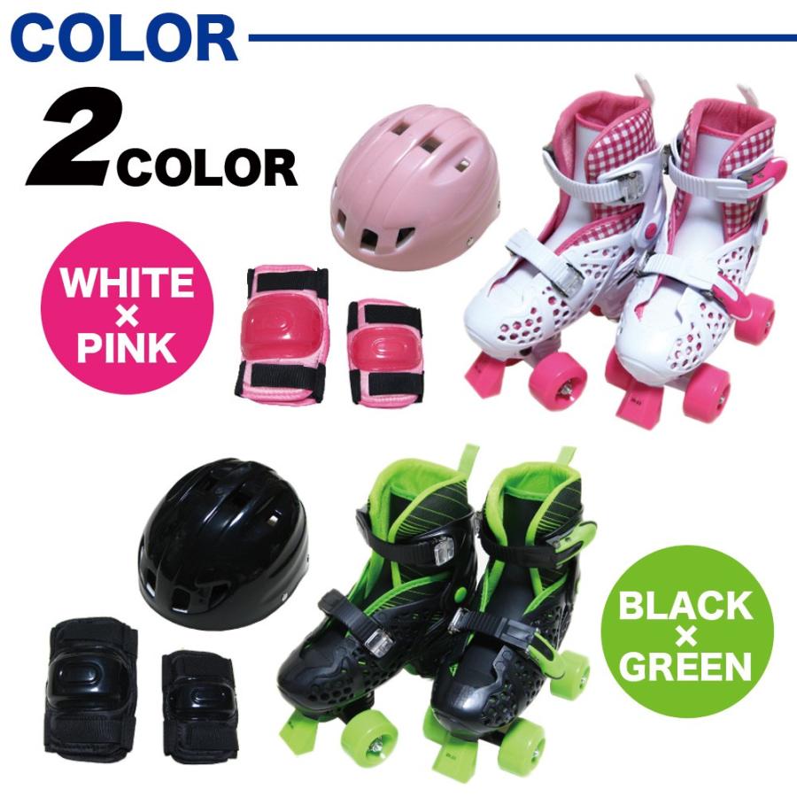 ローラースケート 4点 セット コンボ 子供 子供用 キッズ キッズ用 ジュニア ジュニア用 ヘルメット プロテクター ニーパッド エルボパット 初心者 18〜23cm |  | 02