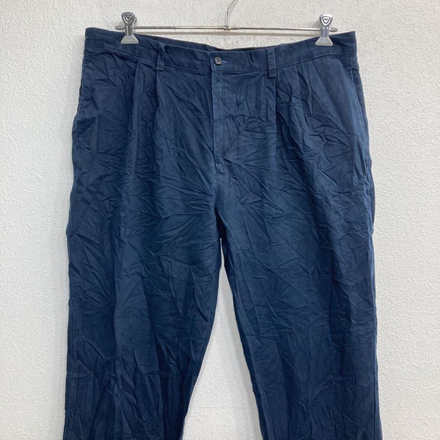 DOCKERS チノパン W40 ドッカーズ タックパンツ ビッグサイズ ネイビー
