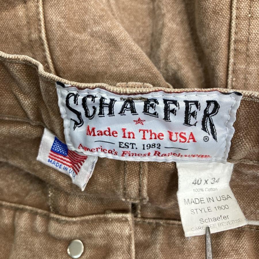 SCHAEFER ワークパンツ W40 ビッグサイズ ブラウン USA製 古着卸 