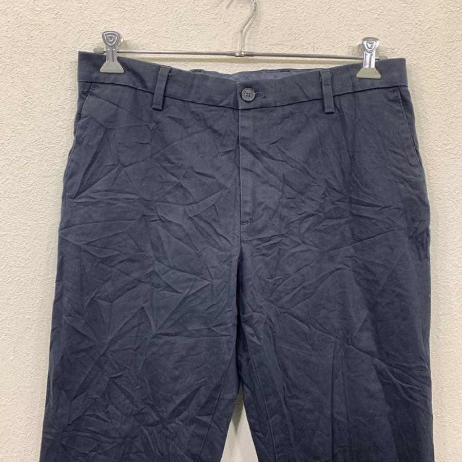DOCKERS チノパンツ W34 ドッカーズ ネイビー ストレートフィット 古着