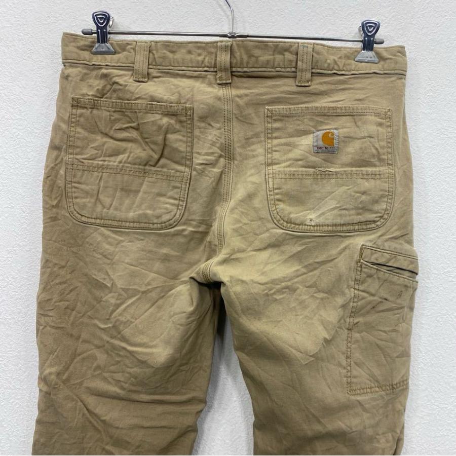 Carhartt ワークパンツ W34 カーハート リラックスフィット ダック 裏ボア キャメル 古着卸 アメリカ仕入 2312-483｜voxtrading9｜06