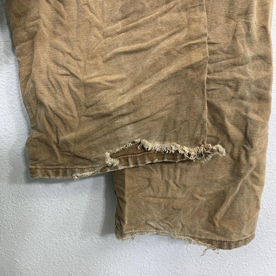Carhartt ダブルニー ブラウン W34×34 古着 Carhartt ワークパンツ W34 カーハート レディース ダブルニー