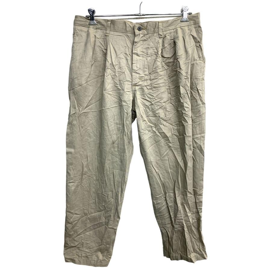 Lee チノパン W38 リー タックパンツ ビッグサイズ ベージュ コットン