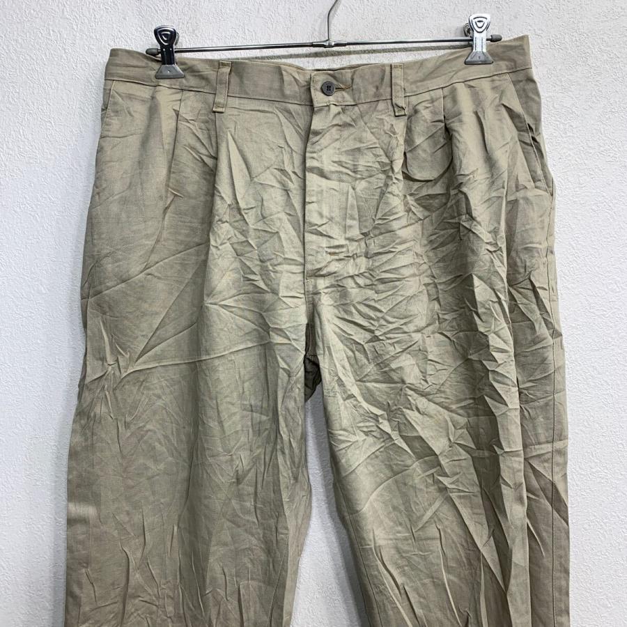 Lee チノパン W38 リー タックパンツ ビッグサイズ ベージュ コットン