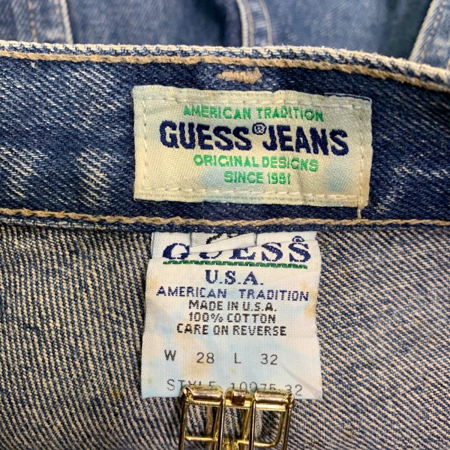 GUESS JEANS デニムパンツ W28 ゲスジーンズ TALONジップ インディゴ 