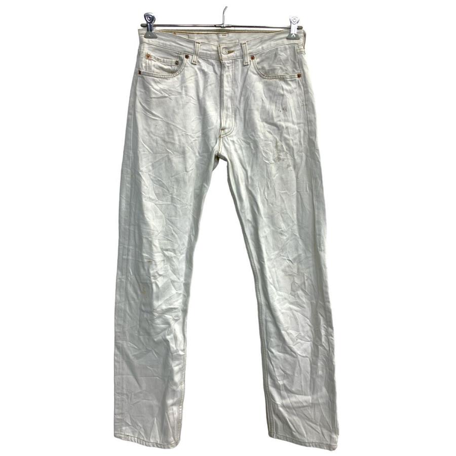 90s USA製 Levi's 501 ホワイト デニムパンツ W33 Levi's 501 デニムパンツ W33 リーバイス ボタンフライ ホワイト