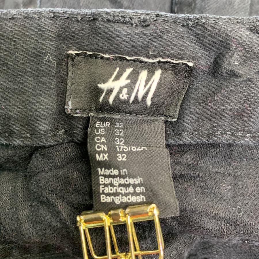 H&M デニムパンツ W32 エイチアンドエム スキニーフィット ブラック 