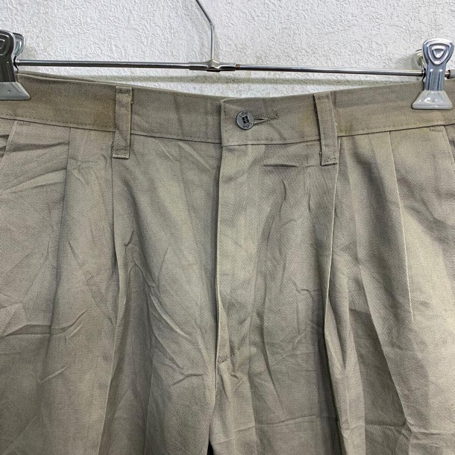 Lee チノパン W32 リー タックパンツ ベージュ コットン メキシコ製