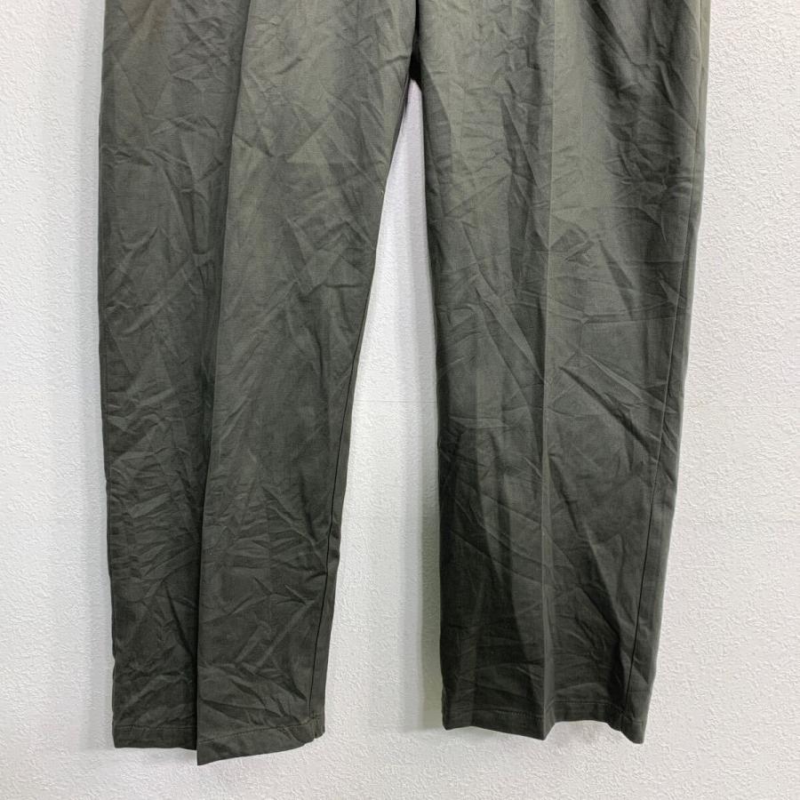 Lee チノパン W40リー タックパンツ ビッグサイズ オリーブグレー