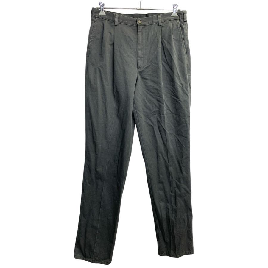 ST.JOHN'S BAY チノパン W36 タックパンツ ビッグサイズ グレー 古着卸