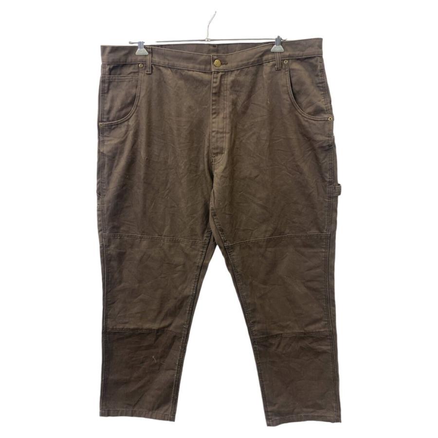 激レアUSA製 良フェード 一点物 ダブルニー ブラウン ペンキ ワークパンツ 激レアUSA製 良フェード 一点物 ダブルニー ブラウン ペンキ ワークパンツ