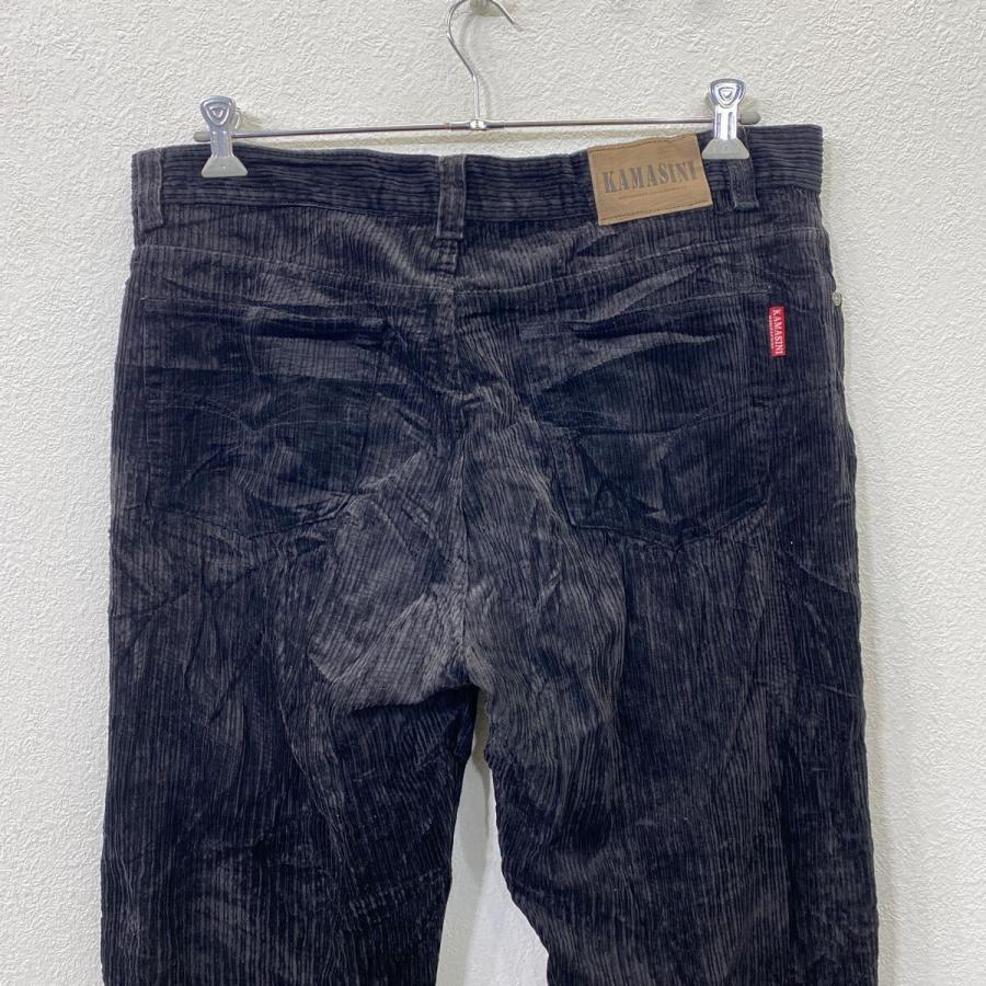KAMASINI JEANS コーデュロイパンツ W38 ビッグサイズ ブラック系 古着 