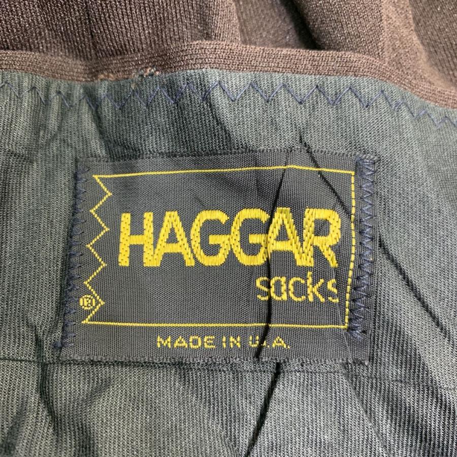 HAGGAR スラックス W37 ハガー TALONジップ ブラウン 古着卸 アメリカ