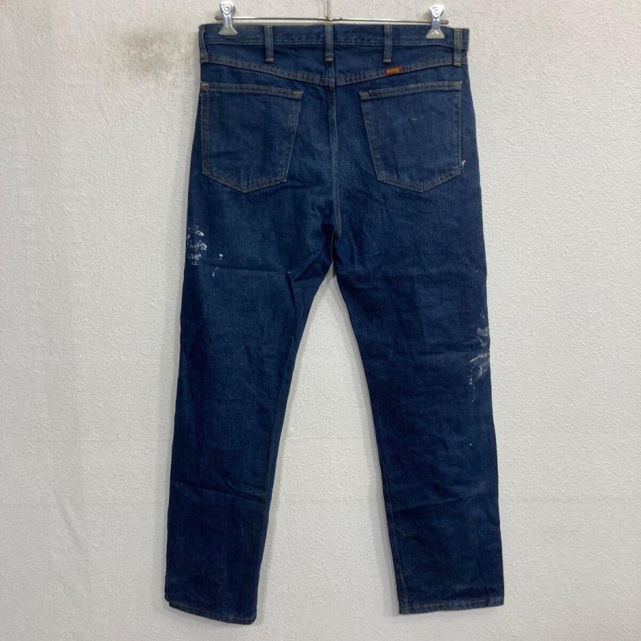 RUSTLER デニムパンツ W34 ブルー ラスラー ジップアップ メキシコ製