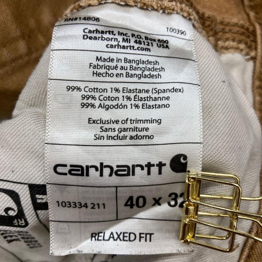 Carhartt ワークパンツ W40 ブラウン カーハート ジップアップ