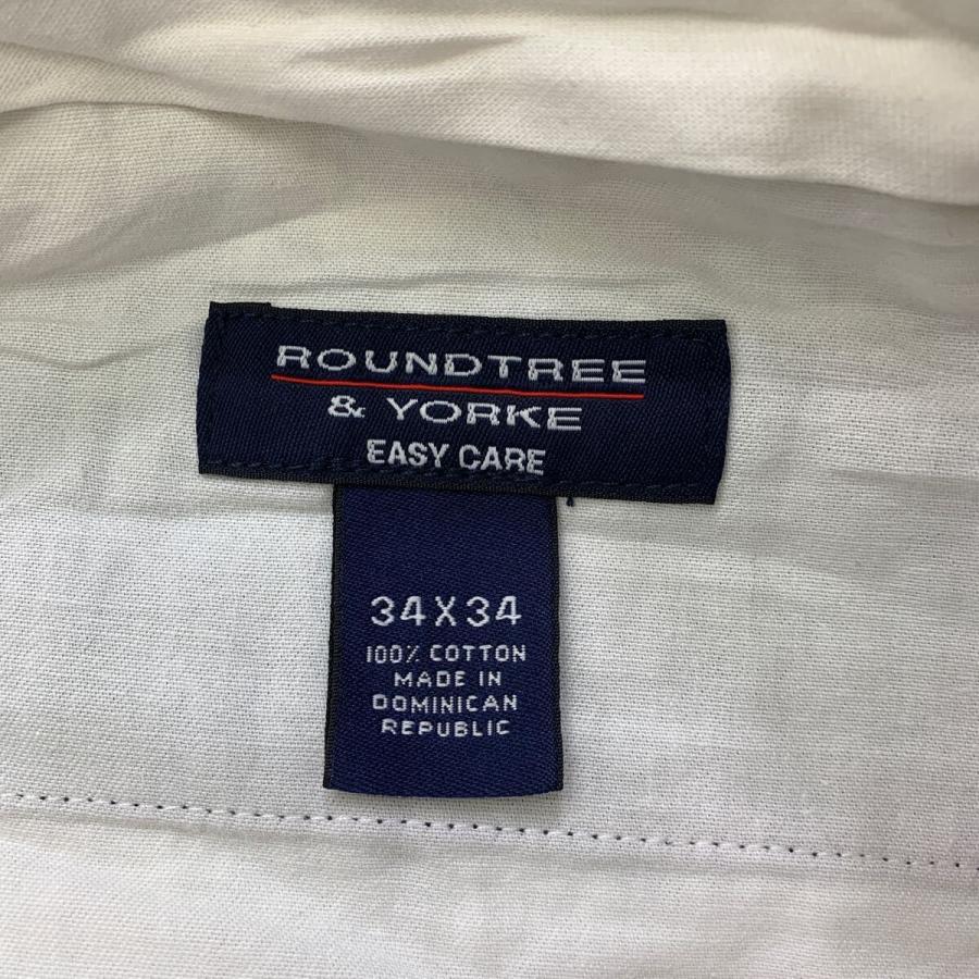 ROUNDTREE & YORKE スラックスパンツ W34 ブラック ラウンドツリー