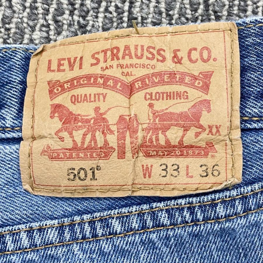 Levi's 501 デニムパンツ W33 アイスブルー リーバイス ボタンフライ