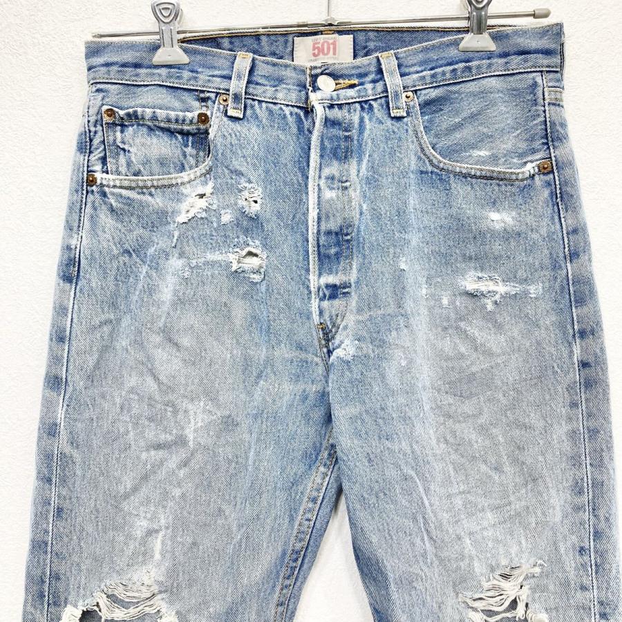 Levi's 501 デニムパンツ W34 アイスブルー リーバイス ボタンフライ