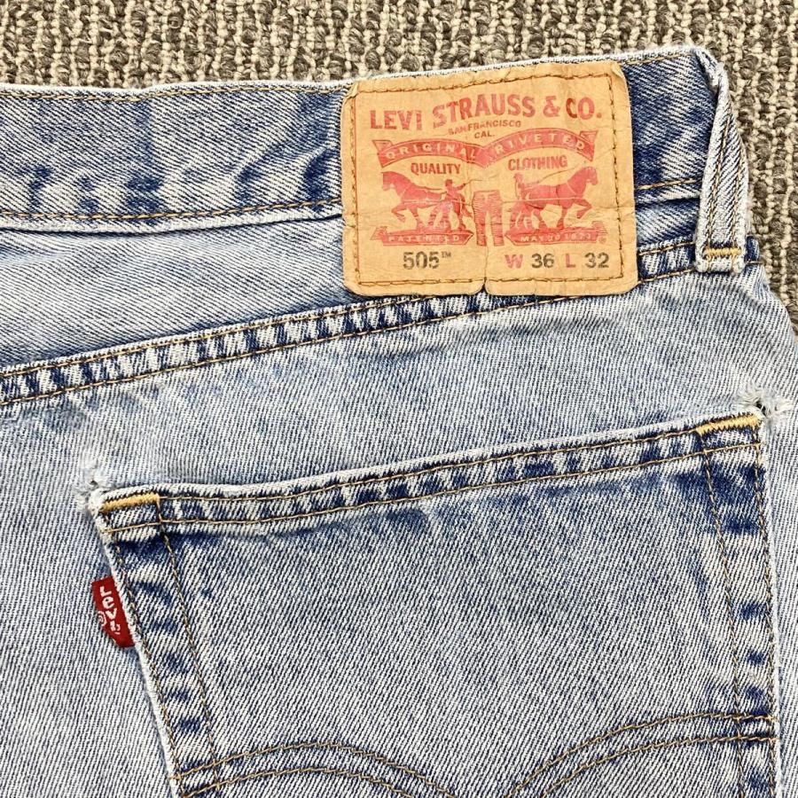 Levi's 505 デニムパンツ W36 アイスブルー リーバイス ジップフライ