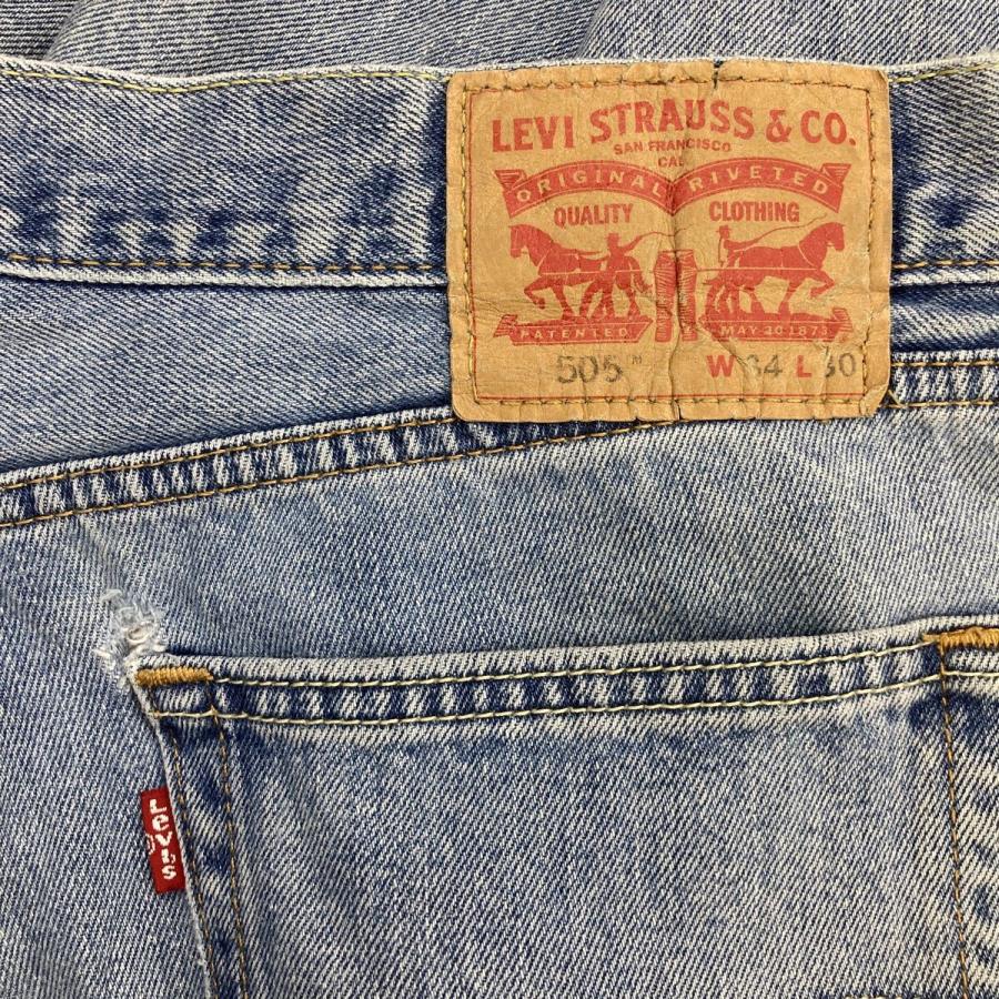 Levi's 505 デニムパンツ W34 インディゴブルー リーバイス ジップ