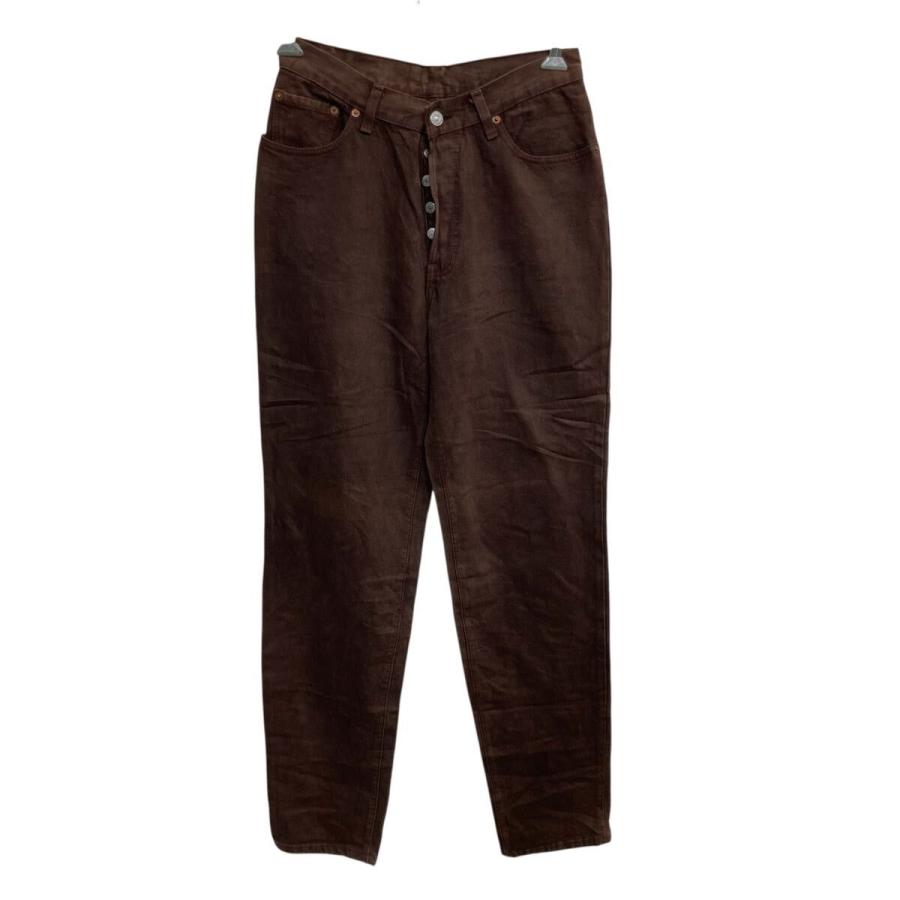 Levi's 501 ストレートデニム W11 L31 Levi's 501 デニムパンツ 11 ダークブラウン リーバイス ボタンフライ