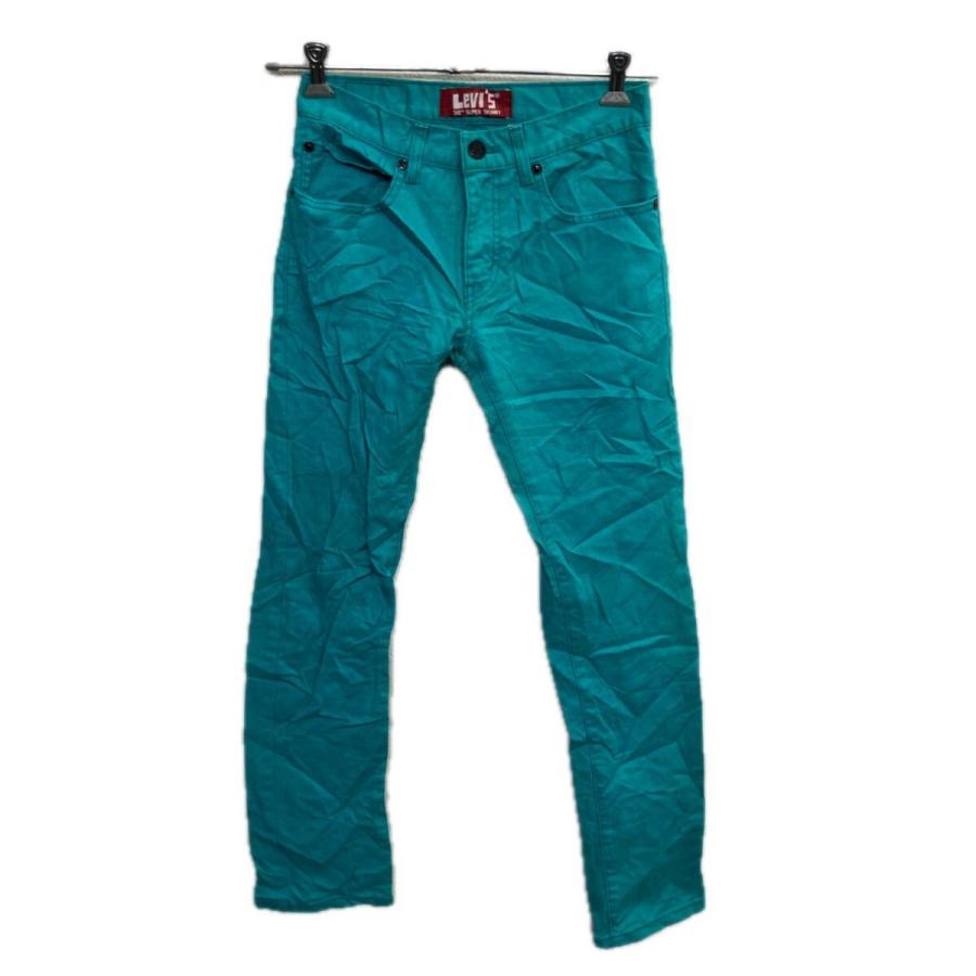 Levi's 510 デニムパンツ W28 ブルーグリーン リーバイス ジップアップ