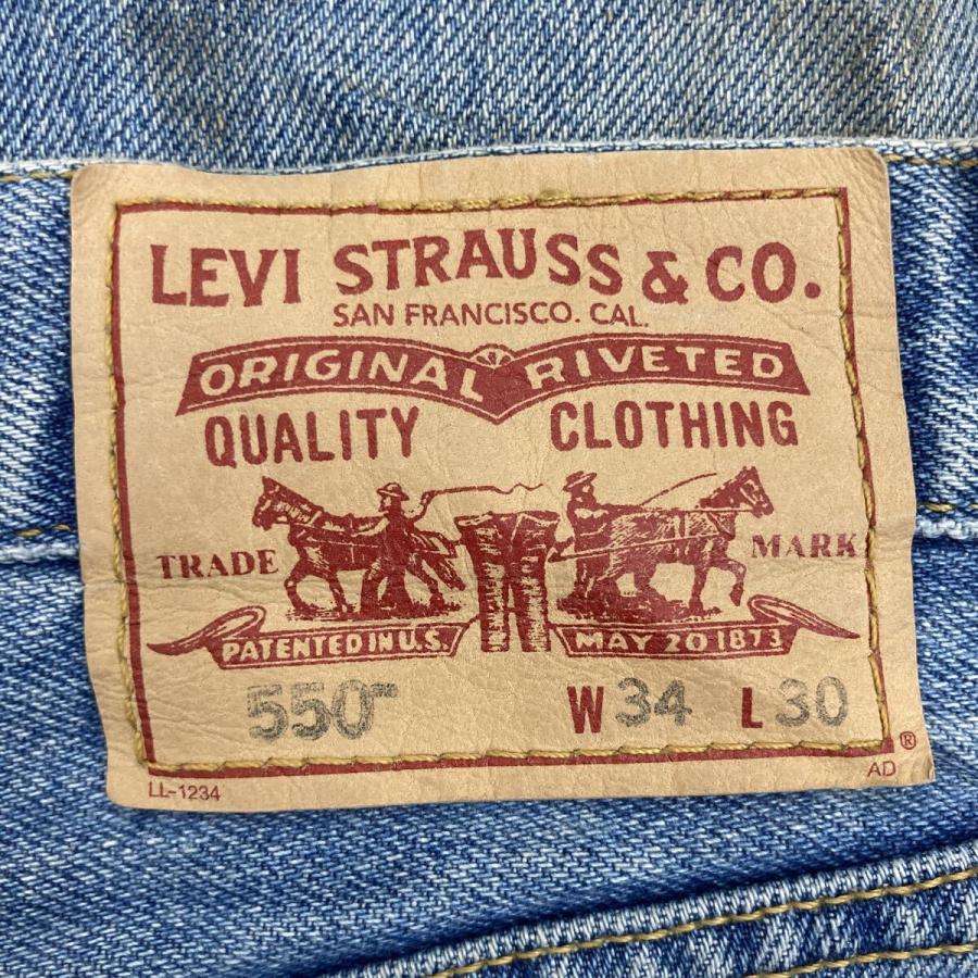 メキシコ製 Levi's 550 デニムパンツ W34 ブルー リーバイス ジップ