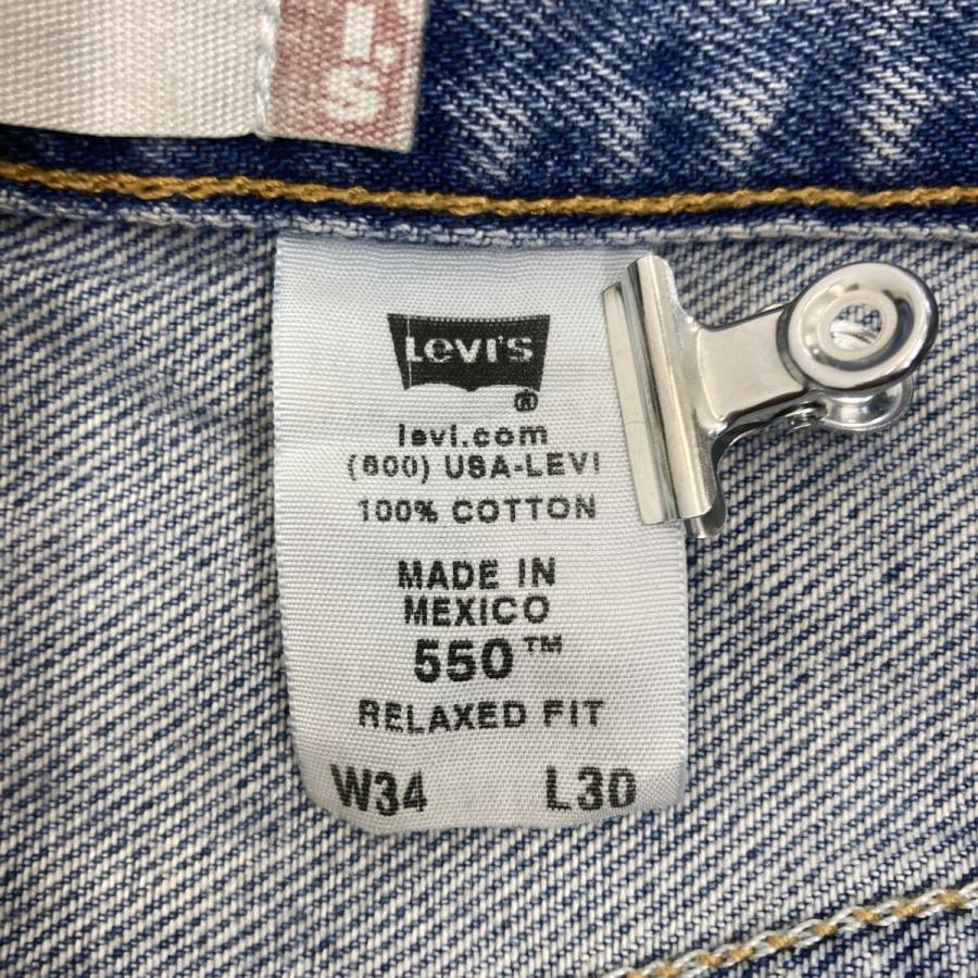 メキシコ製 Levi's 550 デニムパンツ W34 ブルー リーバイス ジップ