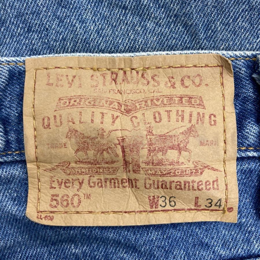 90s Levi's 560 デニムパンツ W36 ブルー リーバイス ジップアップ 99