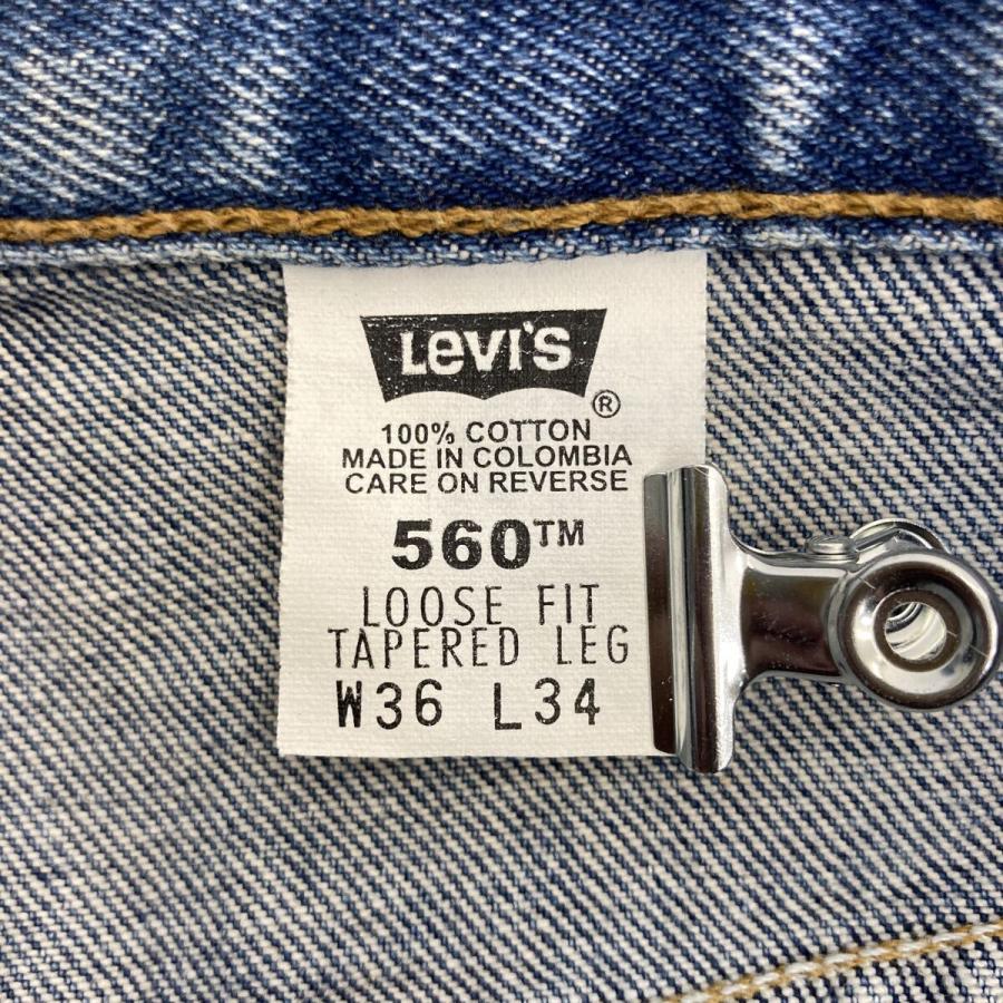 90s Levi's 560 デニムパンツ W36 ブルー リーバイス ジップアップ 99