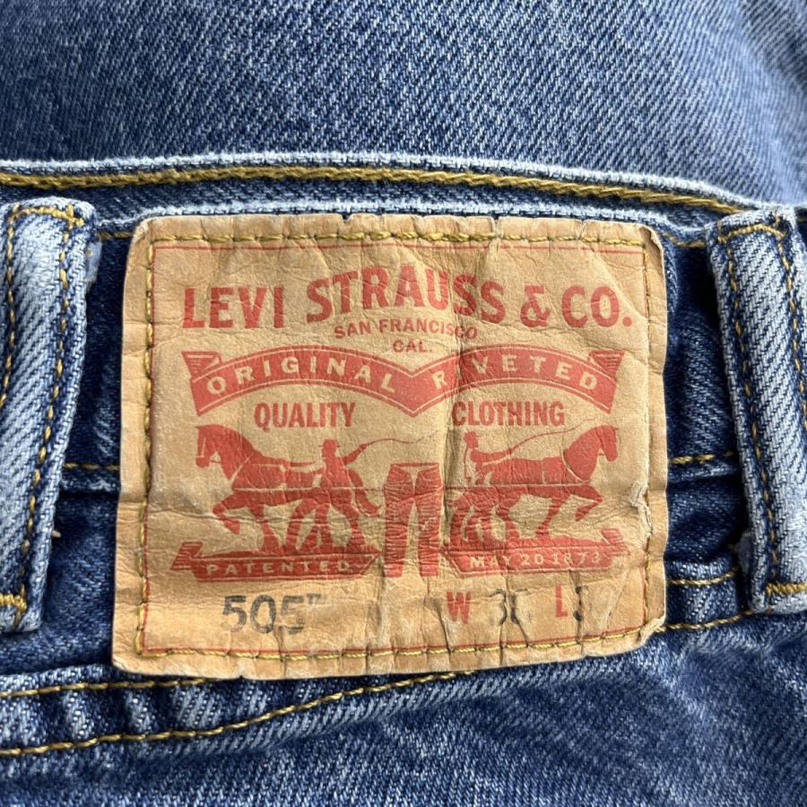 Levi's 505 デニムパンツ W38 ブルー リーバイス ジップアップ