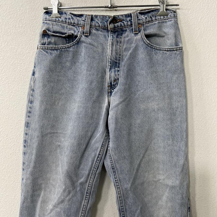 90s USA製 Levi's 550 デニムパンツ W33 ブルー リーバイス ジップ