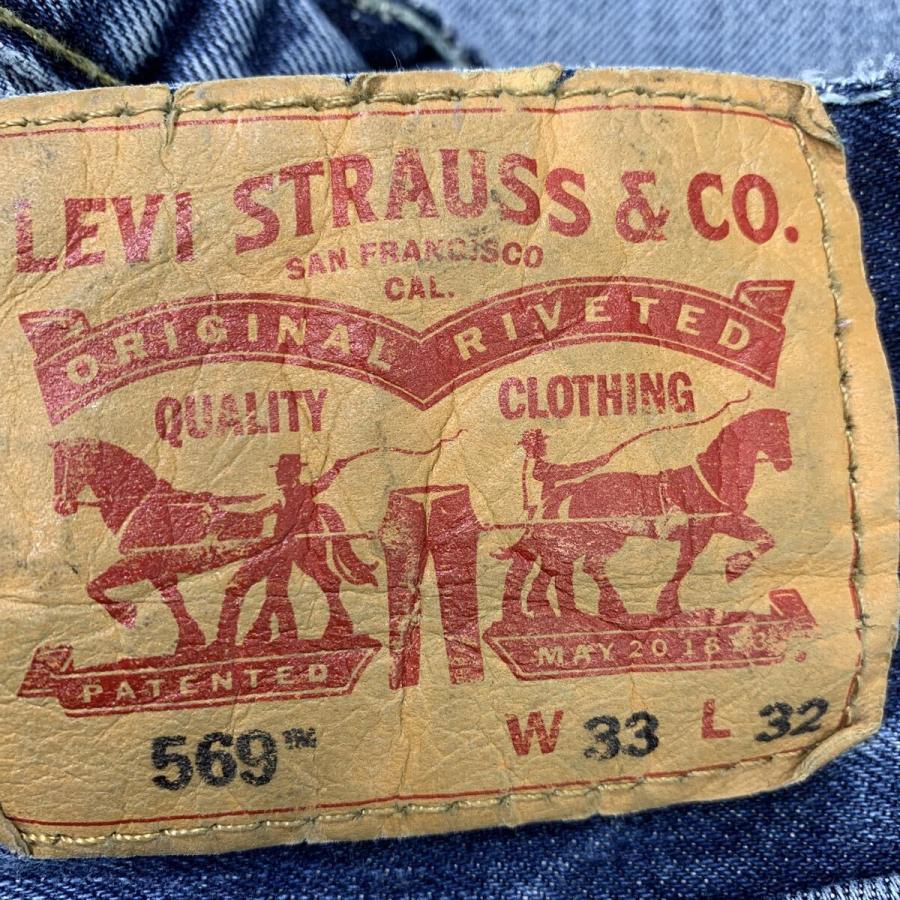 メキシコ製 Levi's 569 デニムパンツ W33 ブルー ジップアップ